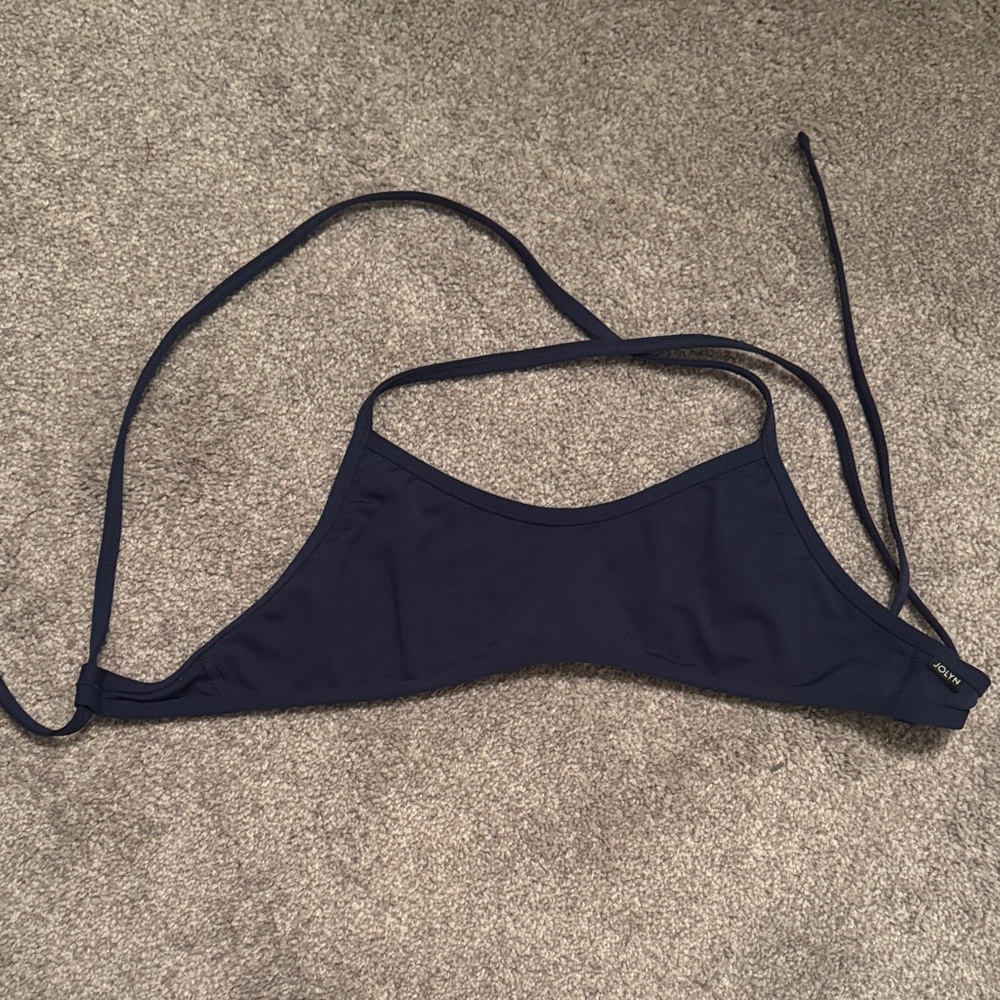 Jolyn Clothing Dark Blue Bikini Top